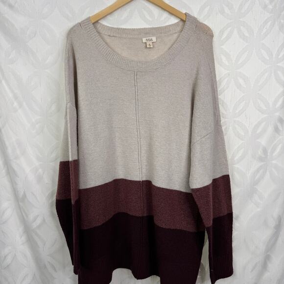 5 for $25| Ana long sleeve colorblock Oversized Lounge Sweater Size XL NWT - Picture 1 of 6